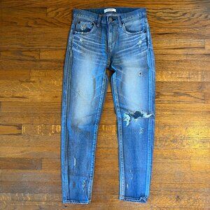 Moussy Vintage Japan Mid Rise Slim Straight Distressed Jeans Size 25